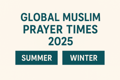 Global Muslim Prayer Times 2025 – Summer & Winter Timetable