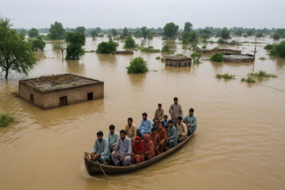 Pakistan’s Punjab province battered by its biggest flood with 2 million people at risk