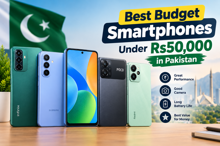 best budget smartphones under Rs50,000 in Pakistan